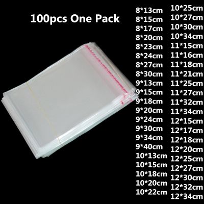 【CW】❐►  100pcs Plastic Adhesive Jewelry Accessories Packing Resealable Cookie