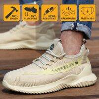 Safety Shoes Nail Penetration Resistance Work Shoes Lightweight Comfortable Abrasion Resistant Steel Toe Shoes