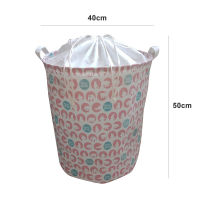 Large Capacity Drawstring Laundry Hamper Canvas Storage Bag Organizer With Handle Bin Folding Collapsible Laundry Basket