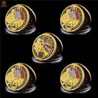 5PCS 1944.6.6 D.Day WWII Euro Juno 2nd Infantry Division Gold Badge Challenge Military Commemorative Coins Collection