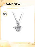 Pandoraˉ Necklace 925 Sterling Silver Pandoraˉ "Heart shaped Angels Wing" Necklace Set ZT2368 Premium Womens Necklace