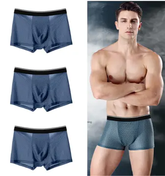 Breathable Bamboo Fiber Men Underwear For Big Penis Plus Size Solid Color  Basic Ropa Interior Hombre Sexi Silk Skins Slip Briefs, Briefs