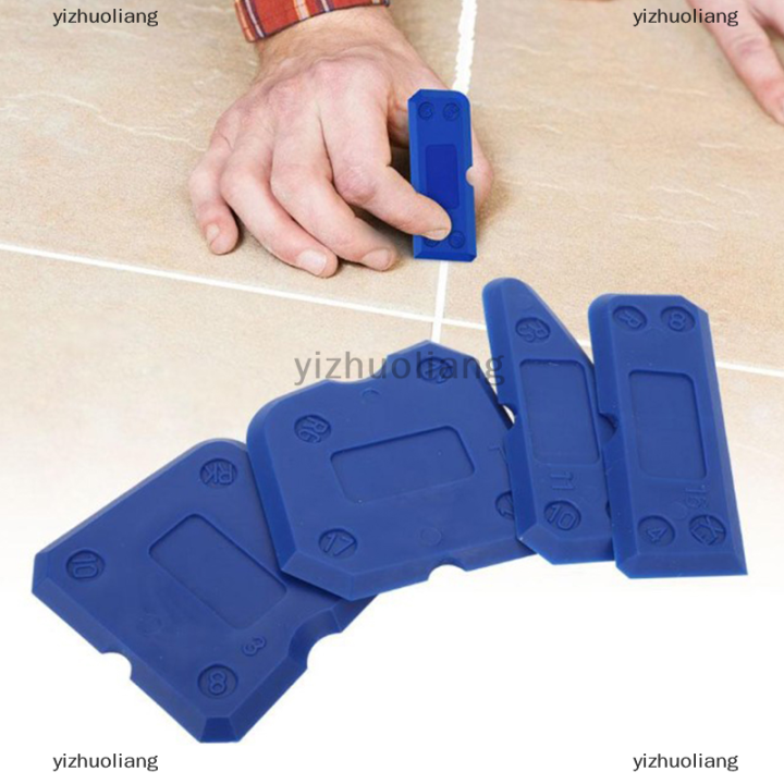 yizhuoliang-4pcs-caulking-tool-kit-ซิลิโคน-joint-sealant-spreader-ไม้พายขูดขอบซ่อมเครื่องมือพื้นกระเบื้องขอบทำความสะอาดมือเครื่องมือ