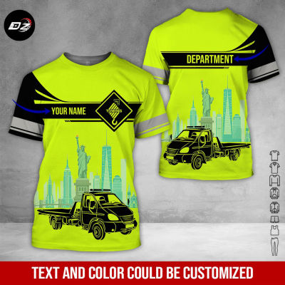 2023 Custom Name And Color Love Tow Truck All Over Printed Clothes CG629