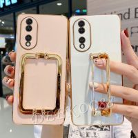 เคสสำหรับ Honor หูฟังใหม่2023 X8a 90 Lite Magic5 Pro 5G 4G ที่ยึดกรณีพร้อมขาตั้งมือถือแบบนิ่มที่ราวโลหะฝาครอบป้องกันกล้อง Honor90Lite Honor90