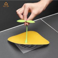 Cute Small Bean Sprouts Shape Sewer Anti-insect Anti-odor Floor Drain Cover / Bathroom Kitchen Sink Filter Hair Catcher