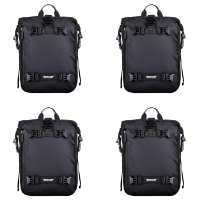 4X Rhinowalk Pannier Bag Bicycle Waterproof Motorbike Bag Road Rear Rack Cycling Rear Seat Bag Backpack 20L(Black)