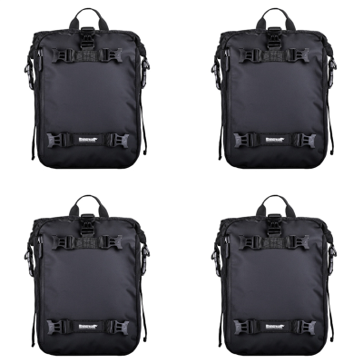 4X Rhinowalk Pannier Bag Bicycle Waterproof Motorbike Bag Road Rear Rack Cycling Rear Seat Bag Backpack 20L(Black)