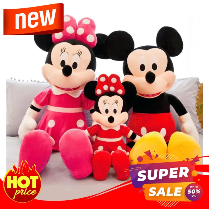 Mickey Minnie Mouse Stuffed Toy Soft and Huggable Cartoon Characters Animal  Plush Doll Best Gift stuffed