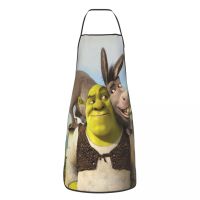 Unisex Donkey And Shrek Bib Apron Adult Women Men Chef Tablier Cuisine for Cooking Kitchen Animated Movie Painting