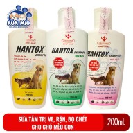 Sữa tắm cho chó mèo Hantox 200ml trị ve rận, bọ chét, ký sinh trùng thumbnail