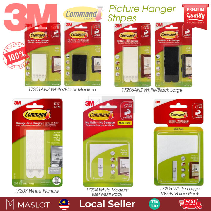 Command 12-pack White Medium Picture Hanging Strips in the Picture Hangers  department at