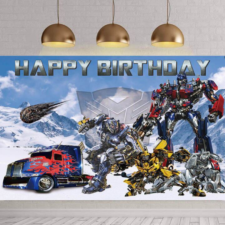 7x5ft Transformers Happy Birthday Photography Background for Boys ...