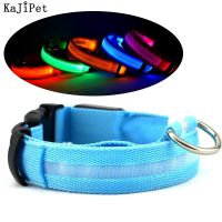 ☏ LED Dog Collar Luminous Nylon Glowing Dog Collar Light Night Safety Collar Perro Luz Luminoso Bright Pets Dog Collar Electronic