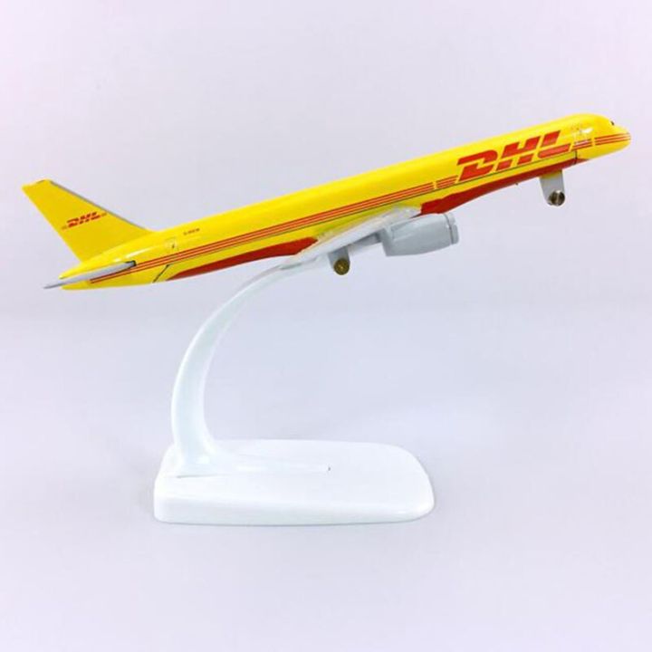 16cm-1-400-classic-boeing-b757-200-model-collection-dhl-express-delivery-airlines-with-base-alloy-aircraft-planedisplay-modeltoy