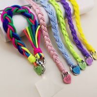 Mobile Phone Lanyard Short Wrist Woven Belt Pendant Chain High-end Womens Pendant Tide Love Tag Clip-type Strong and Durable