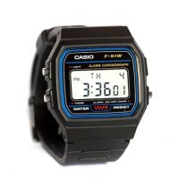 v6 นาฬิกา นาฬิกาผู้ชาย Casio F91 คาสิโอ้เกรดเอ สายยาง ระบบดิจิตอล มีไฟดูเวลากลางคืน {{พร้อมกล่องคาสิโอ้}}