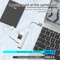 4พอร์ต USB ฮับความเร็วสูง Type C USB 3.0 5Gbps สำหรับคอมพิวเตอร์พีซีอุปกรณ์เสริมหลายพอร์ต