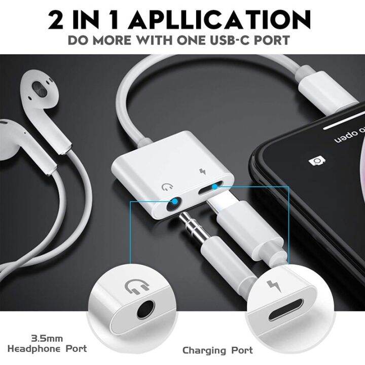 type-c-หัวต่อ-usb-c-to-3-5mm-aux-อะแดปเตอร์แจ็คหูฟัง-usb-แบบคู่สำหรับตัวแยกสัญญาณโทรศัพท์-type-c