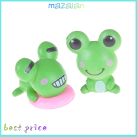 mazalan 2pcs LOVELY Miniature MINI FROG DIY Fairy บ้านสวนหัตถกรรมตุ๊กตาตกแต่ง