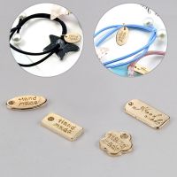 100pcs/lot Alloy Labels For Garment Bags Jeans Shoes DIY Handmade Letter Metal Labels Tag Clothes Decoration Sewing Accessories Stickers Labels