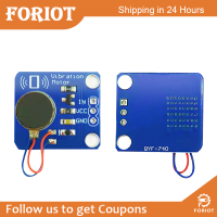 Foriot  โมดูลมอเตอร์สั่นอุปกรณ์ป้องกันมอเตอร์ DC 5V ไวเบรเตอร์มอเตอร์โทรศัพท์มือถือมอเตอร์สัญญาณเตือนภัยมอเตอร์สั่น