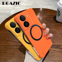 ROAZIC เคสสำหรับ VIVO โทรศัพท์ไร้กรอบ Z7 5G/IQOO Z7x 5G หลากสีเคสหลัง PC แบบแข็งบางเฉียบผิวเคลือบเคสกันกระแทกกระเป๋าใส่กล้องที่เป็นมิตร