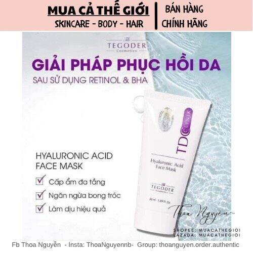 [GIẢM 5 ĐƠN 129K]Mặt nạ Hyaluronic Acid Face Mask TDC Tegoder Lazada.vn