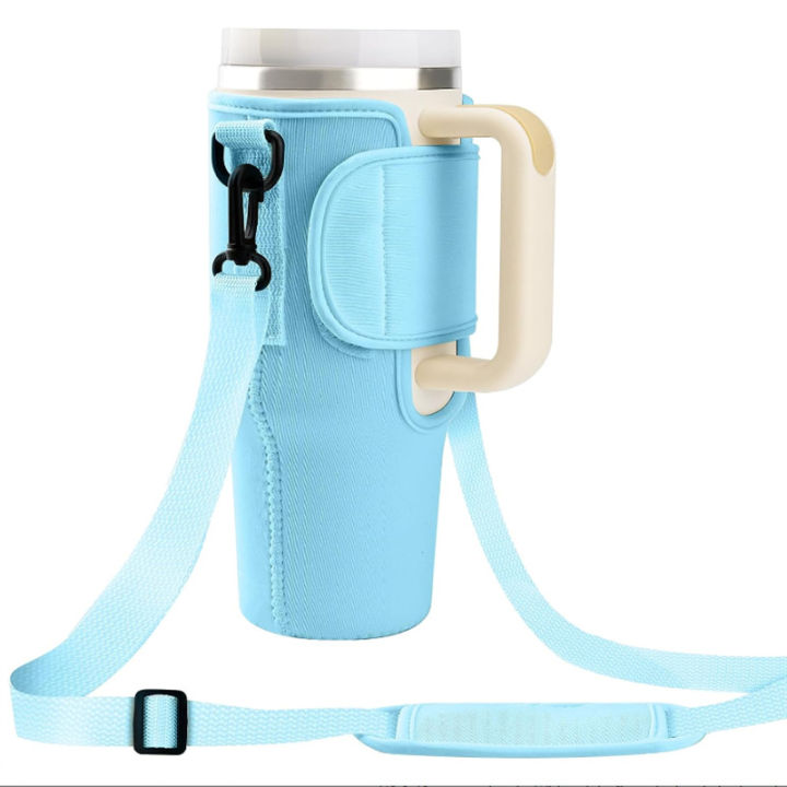 Water Bottle Carrier Bag, Tumbler with Handle, Adjustable Shoulder