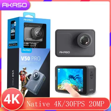  AKASO Brave 7 LE 4K30FPS 20MP WiFi Action Camera with Touch  Screen EIS 2.0 Zoom Remote Control 131 Feet Underwater Camera with 2X  1350mAh Batteries Support External Microphone Vlog Camera : Electronics