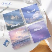 《   CYUCHEN KK 》สมุดรายวัน Cloud Series Ins Creative Waterproof Loose-Leaf Notebook With Sticker Photo Storage Bag For Student Supplies