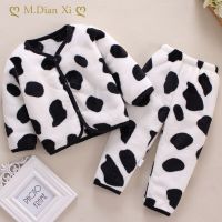 Baby Clothes Sets Boys and Girls Long Sleeve Outfits Newborn Thick Coat Flannel SuitsTops +Pants Soft 2PC 0- 18 Months  by Hs2023