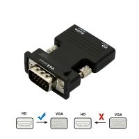 HDMI-เข้ากันได้กับ VGA Male Converter 3.5มม. อะแดปเตอร์เคเบิ้ลเสียง1080P FHD เอาต์พุตวิดีโอสำหรับพีซีจอภาพทีวีแล็ปท็อปอะแดปเตอร์ TV โปรเจ็คเตอร์