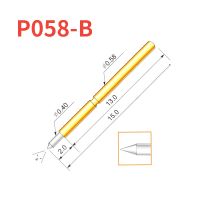 【LZ】o9d8m3 100PCS Spring Test Pin P058-B Pointed Outer Diameter 0.58mm Total Length 15mm PCB Test Pin