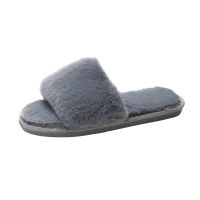 Winter Women House Slippers Fuzzy Faux Fur Slippers Warm Indoor Shoes Woman Slip On Flats Slides Cozy Home Furry Slippers