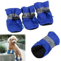 ◎ dogs little dog shoes foot set of cat catch to drop out and medium-sized puppies dirty waterproof boots