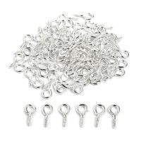 100pcs Mini Screw Eye Pin Eye Pin Eyelets Screw Hooks Threaded Clasp Connector Pendant For Resin Mold Jewelry Making Accessories