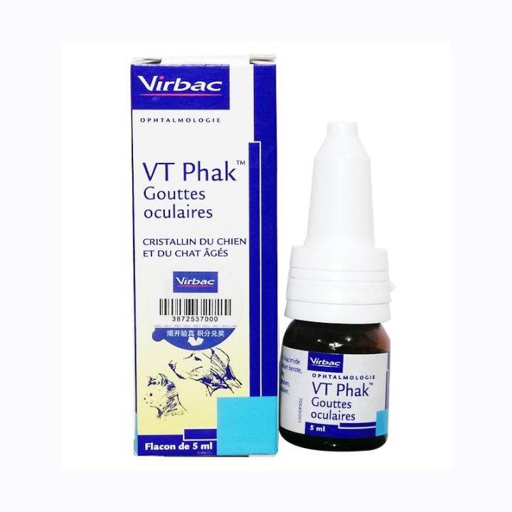 VT Phak Pet Eye Drops Older Dogs, Cats, Dogs Eye Cataracts Cornea Eye