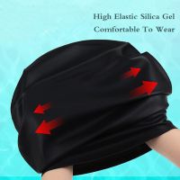 Silicone Swim Pool Hat Elastic Swim Dive Hat Ear Hair Protection Tear-resistant Waterproof Adults Men Women Swimming Accessories Swim Caps