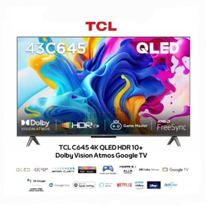LED-43C645 TCL 43 QLED 4K UHD GOOGLE TV