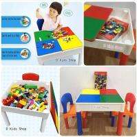 Smile Kids ชุดโต๊ะตัวต่อพร้อมเก้าอี้2ตัว โต๊ะเลโก้ Lego 2in1 Construction Table Set ชุดนี้ราคานี้ มีเฉพาะโต๊ะและเก้าอี้2ตัวน้าค้า ไม่มีตัวต่อเลโก้แถมน้าค้าคุณแม่คุณพ่อ