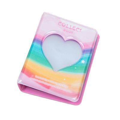 Rainbow Photocard Holder 3 Inch Love Heart Hollow Out Multi Style Photo Album Star Collect Book Instant Mini Storage Case  Photo Albums