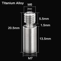 【Sell-Well】 Digital Shop Bangladesh ชิ้นส่วนเครื่องพิมพ์3D 3DSWAY ไทเทเนียมอัลลอยตัวช่วยให้คอเรียบ M6ด้าย M7แบ่งความร้อน E3D V6บล็อกทำความร้อนหัวฉีดขนาด1.75มม.