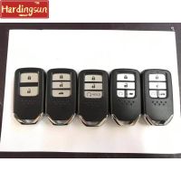 Hardingsun ปลอกกุญแจรายการ Keyless ปรับปรุง Honda 2/4ปุ่มสำหรับการเปลี่ยน Honda JAZZ/เมือง/CRV/CIVIC/ACCORD กล่องใส่สมาร์ทคีย์