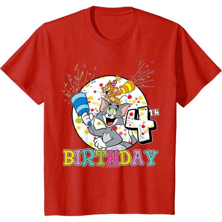 oo-พิมพ์ลาย-เสื้อยืดแขนสั้น-ผ้าฝ้าย-พิมพ์ลาย-tom-and-jerry-4th-birthday-portrait-น่ารัก-แฟชั่น-สําหรับเด็กผู้ชาย-และเด็กผูs-5xl