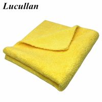 Lucullan Yellow Cobra Edgeless Auto Detailing Towels-Professional 380GSMDual-Pile Plush MicrofiberBuffing amp; Polishing