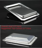 Kitchen Flap Lid Stainless Steel Flush Recessed Built-in Balance Flap Cover Trash Bin Garbage Can Trash Lid Kitchen Counter Top