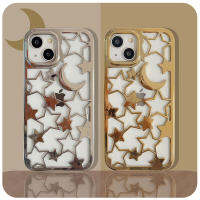 การ์ตูนน่ารักแฟชั่น3D ลายดวงจันทร์รูปดาวสำหรับ IPhone 14 13 12 11 Pro Max สำหรับเคสโทรศัพท์