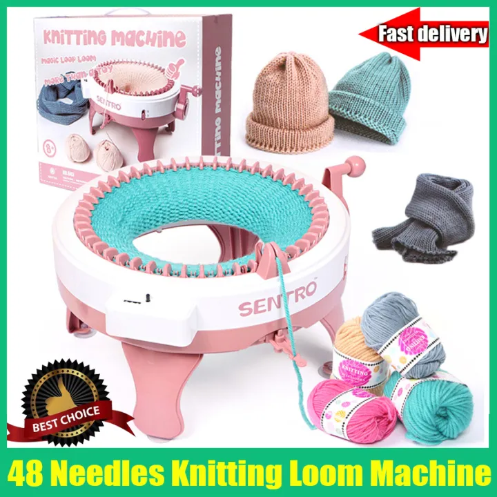Knitting Machine, 48 Needles Knitting Loom Machine with Row Counter, Smart Weaving Loom Knitting