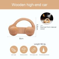 ของเล่นไม้สำหรับเด็ก Beech Wood Car Blocks Cartoon Van Educational Montessori Toys Children Baby Teething Newborn Birthday Gift